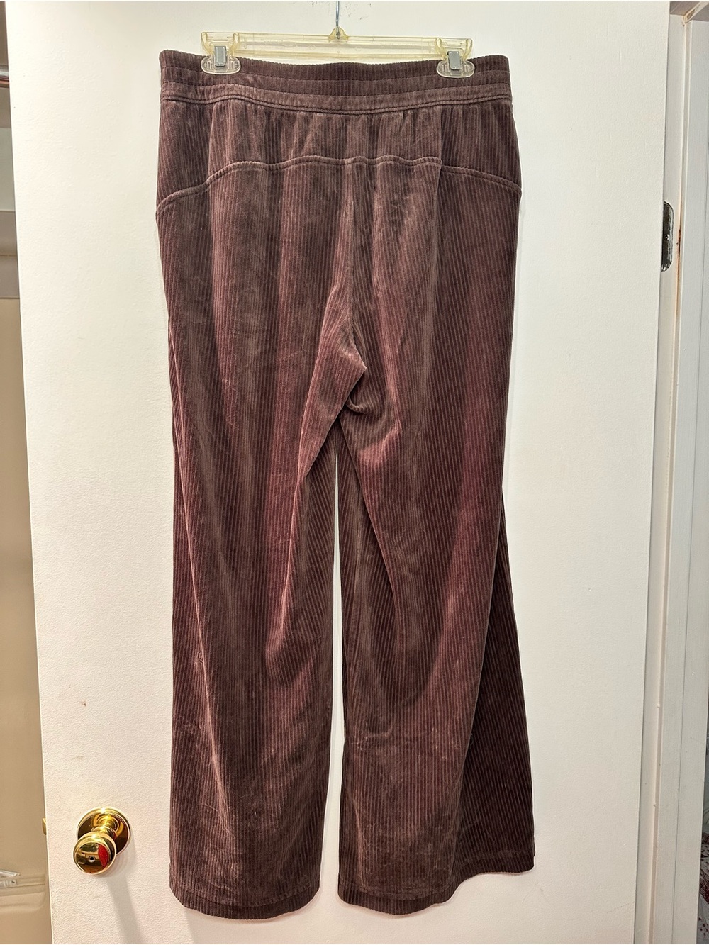 Lululemon Scuba Mid-Rise Wide-Leg Crop *Velvet Cord 8 Espresso Brown - Picture 8 of 15